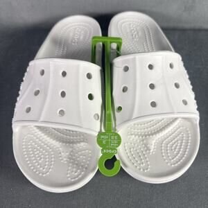 Crocs Baya II Women's 8 Men's 6 Slip‎ On Sandals Slides White New with Tags